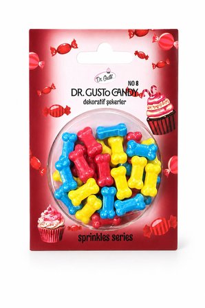 Dr. Gusto Karışık Renkli Kemik Pasta Süsleme Şekeri
