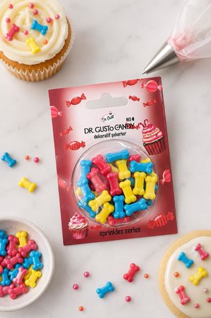 Dr. Gusto Karışık Renkli Kemik Pasta Süsleme Şekeri