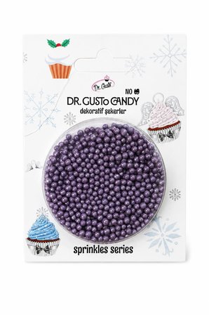 Dr. Gusto 2 mm Mor Boncuk Pasta Süsleme Şekeri