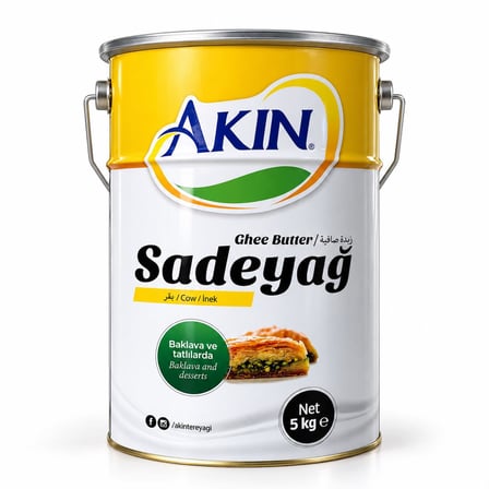 Akın İnek Sade Yağ 5 Kg – Baklava, Pastacılık ve Profesyonel Mutfak Yağı
