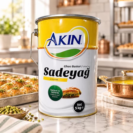 Akın İnek Sade Yağ 5 Kg – Baklava, Pastacılık ve Profesyonel Mutfak Yağı