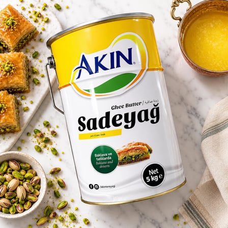 Akın İnek Sade Yağ 5 Kg – Baklava, Pastacılık ve Profesyonel Mutfak Yağı