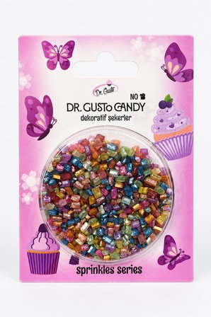 Dr. Gusto Karışık Renkli Sanding Candy Pasta Süsleme Şekeri