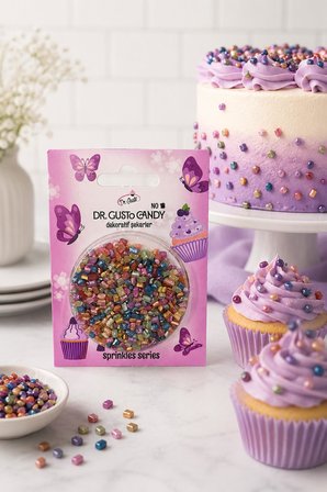 Dr. Gusto Karışık Renkli Sanding Candy Pasta Süsleme Şekeri