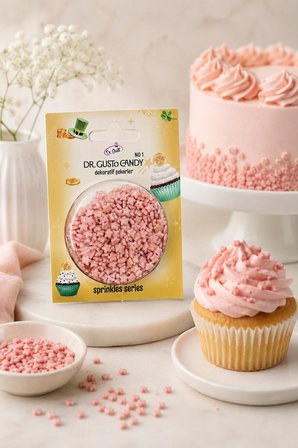 Dr. Gusto Star Yıldız Pembe Pasta Süsleme Şekeri
