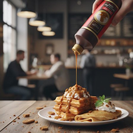 Callei Waffle & Krep Sosu Karamel Aromalı Bisküvili Krema 1 kg