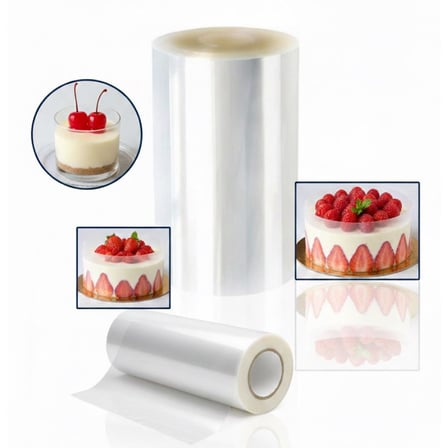 Şeffaf Pasta Yan Dekor Film 15 cm x 25 m – Krema Tutucu & Pasta Kenar Kaplama Jelatini