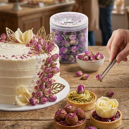Gerçek Yenilebilir Kurutulmuş Gül Pembe 30 GR – Pasta, Tatlı ve İçecek Süsleme