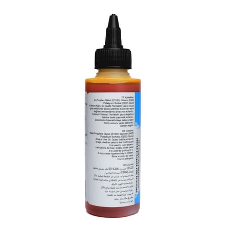 Yenilebilir Yazıcı Gıda Mürekkebi Sarı 115 ML – Pasta Baskı ve Gıda Yazıcı Mürekkebi