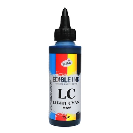 Yenilebilir Yazıcı Gıda Mürekkebi Mavi (Cyan) 115 ML – Pasta Baskı ve Gıda Yazıcı Mürekkebi