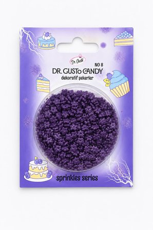 Dr. Gusto Mor Star Yıldız Pasta Süsleme Şekeri