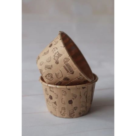 Efe Pastacılık Desenli Kraft Muffin Kalıbı Kağıt Airfryer Uyumlu
