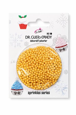 Dr. Gusto 2 mm Sarı Boncuk Pasta Süsleme Şekeri