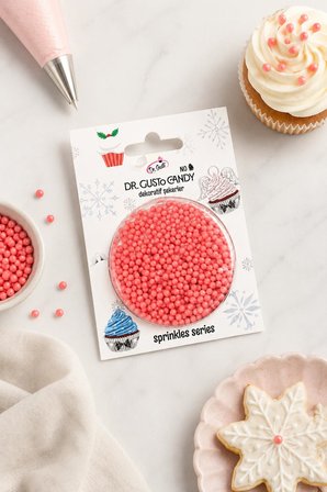 Dr. Gusto 2 mm Turuncu Boncuk Pasta Süsleme Şekeri