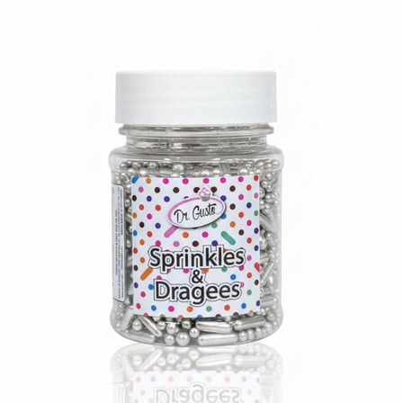 Gümüş Çubuk Süsleme Draje 50 g – Pasta, Cupcake ve Tatlı Süsleme Şekeri