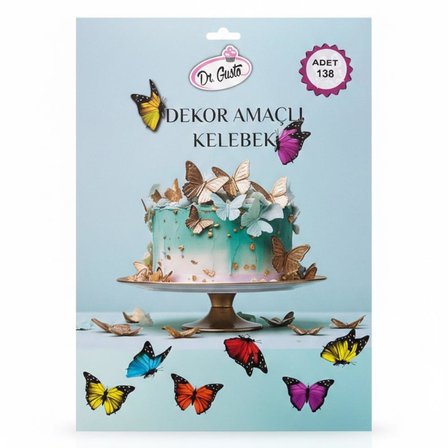Dekor Amaçlı Süs Kelebek 138’li – Çift Taraflı Metalize & Mat Görünüm