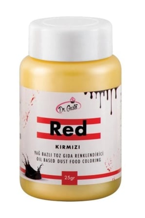 Dr Gusto Kırmızı Yağ Bazlı Toz Gıda Boyası 25 Gr