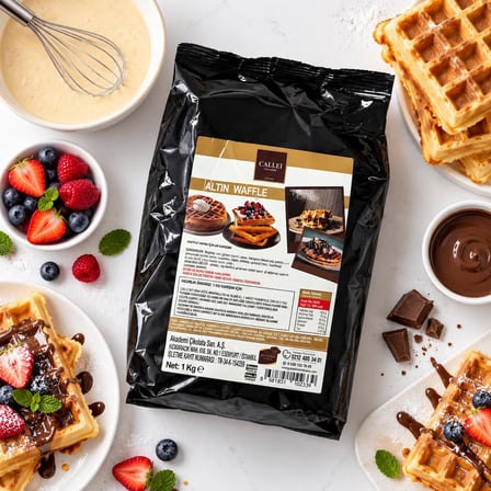 Altın Tarif Waffle Harcı 1 Kg x 12 Adet – Profesyonel Hazır Waffle Karışımı