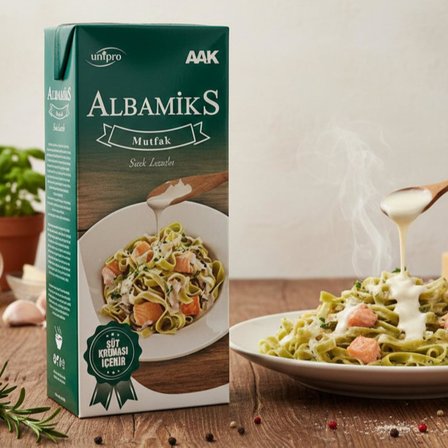 Albamix Mutfak Krema Yeşil 1 Lt Profesyonel Yemek ve Tatlı Kreması
