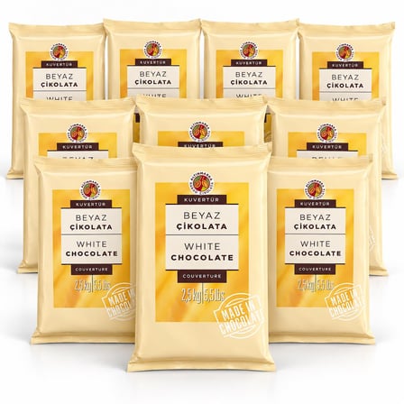 Altınmarka Beyaz Kuvertür Çikolata 2,5 Kg x 10 Adet