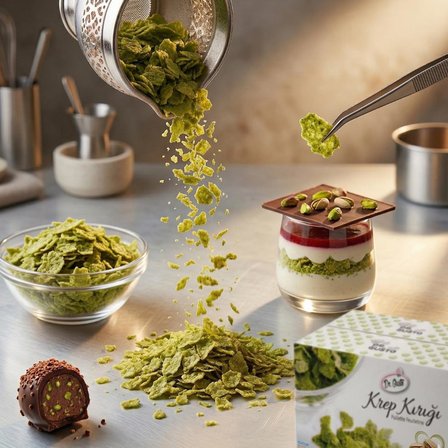 Dr. Gusto Krep Kırığı Antep Fıstıklı 1 KG Pasta Süsü