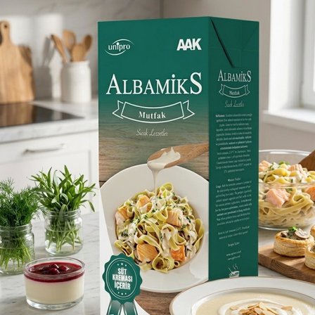 Albamix Mutfak Krema Yeşil 1 Lt Profesyonel Yemek ve Tatlı Kreması