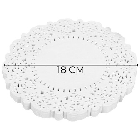 Servis Sunum Dantel Kağıt 18 cm – 100’lü | Pasta, Tatlı, Çay Sunumu ve Paketleme İçin
