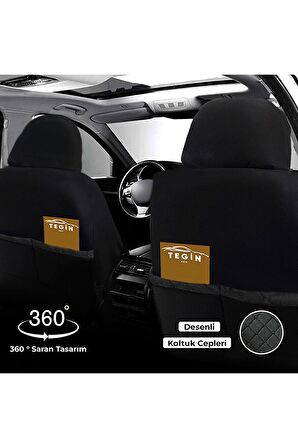 Volvo Xc-60 Suv 2017 Aracınıza Uyumlu Koltuk Kılıfı Jakar Deri Siyah