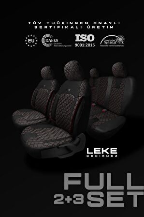 Kia Soul Suv 2016-2019 Aracınıza Uyumlu Koltuk Kılıfı Jakar Deri Siyah Krmz