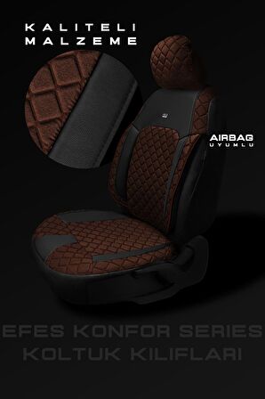 Seat Ateca Suv 2018 Aracınıza Uyumlu Koltuk Kılıfı Jakar Deri Taba