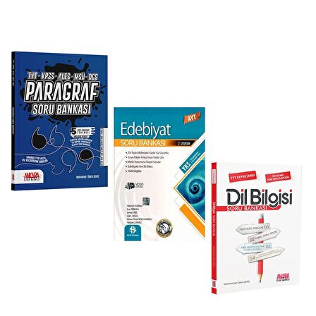 Bilgi Sarmal AYT Edebiyat ve AKM Paragraf ile Dil Bilgisi Soru Bankası Seti 3 Kitap