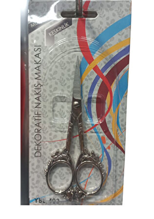 Nakış Makası Dekoratif Gümüş YBL-403 Model 12