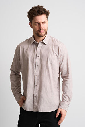 ALEXANDERGARDI Çizgi Desenli Uzun Kollu Erkek Gömlek