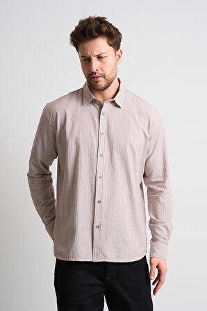 ALEXANDERGARDI Çizgi Desenli Uzun Kollu Erkek Gömlek