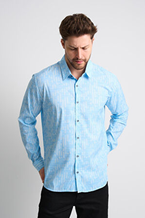 ALEXANDERGARDI Desenli Uzun Kollu Erkek Gömlek