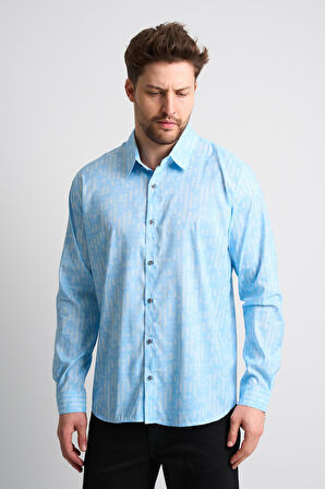 ALEXANDERGARDI Desenli Uzun Kollu Erkek Gömlek