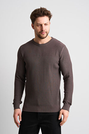 ALEXANDERGARDI Dokulu Desenli Erkek Triko Kazak