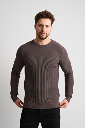 ALEXANDERGARDI Dokulu Desenli Erkek Triko Kazak