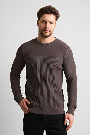 ALEXANDERGARDI Dokulu Desenli Erkek Triko Kazak