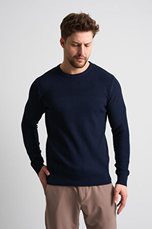 ALEXANDERGARDI Dokulu Desenli Erkek Triko Kazak