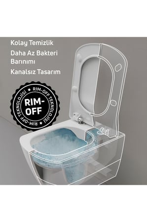 Creavit Elegant Kanalsız Mat Cappucino Asma Klozet EG321-00CM00E, Creavit Elegant Duroplast Yavaş Kapak