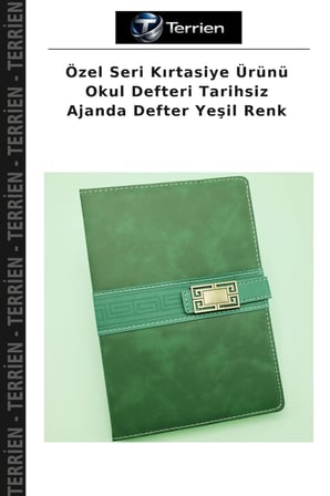 Özel Seri Kırtasiye Ürünü Okul Defteri Tarihsiz Ajanda Defter Yeşil Renk