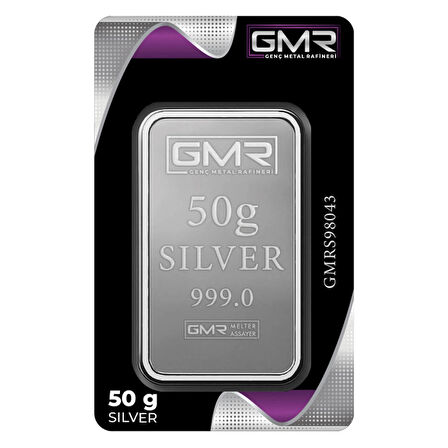 EG Kuyumculuk 2 Adet 50 gr Gümüş Külçe Gmr