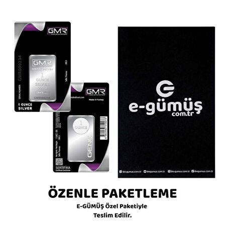 E-GÜMÜŞ 1 ONS(31.10gr) Külçe Gümüş