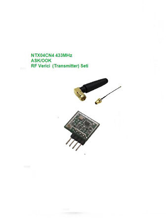 433MHz ASK/OOK RF Verici Seti (NTX04CN4-SET)