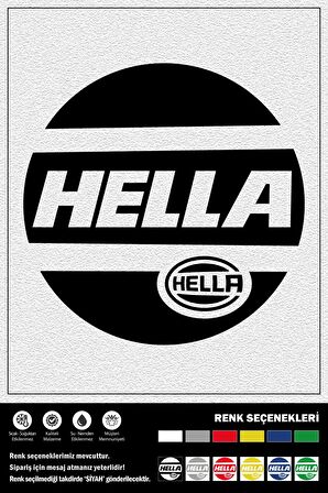 HELLA STICKER 10 x 10 cm