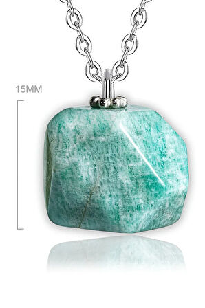 Sertifikalı Ham İşlenmemiş Doğal Akuamarin Taşı Kolye