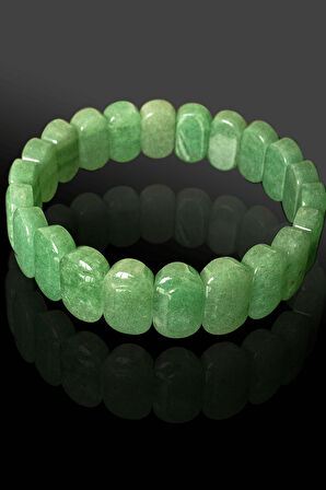 Sertifikalı Rolex Model AAA+ Gerçek Aventurin Taşı Bileklik