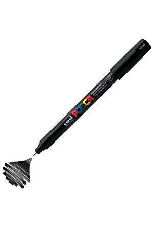 Posca Uni Pc-1Mr Renkli Boya Marker Kalemler Ultra İnce 0,7 Mm (1  ADET SİYAH+1 ADET BEYAZ)