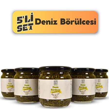 5'li Deniz Börülcesi Konserve-(Yemeğe Hazır Deniz Yosunu Ege Otları)- 5 Adet * 380 Gr.